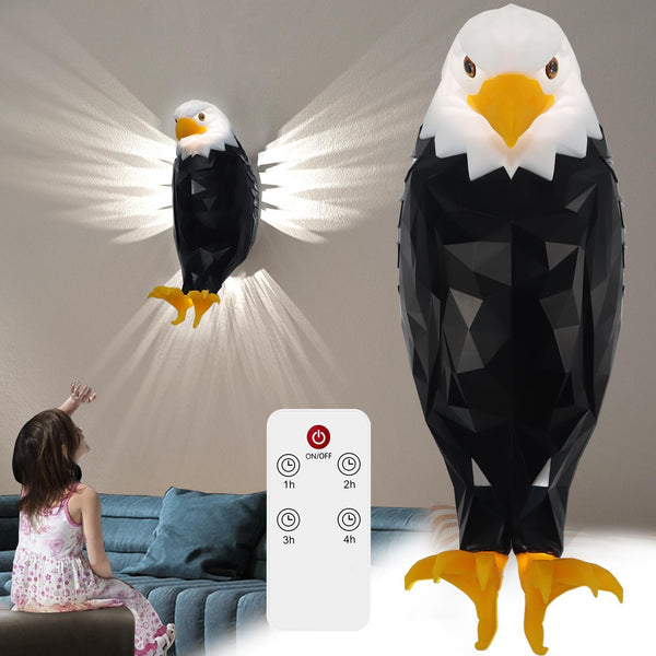 LED Bird Projection Eagle Wall Light Black